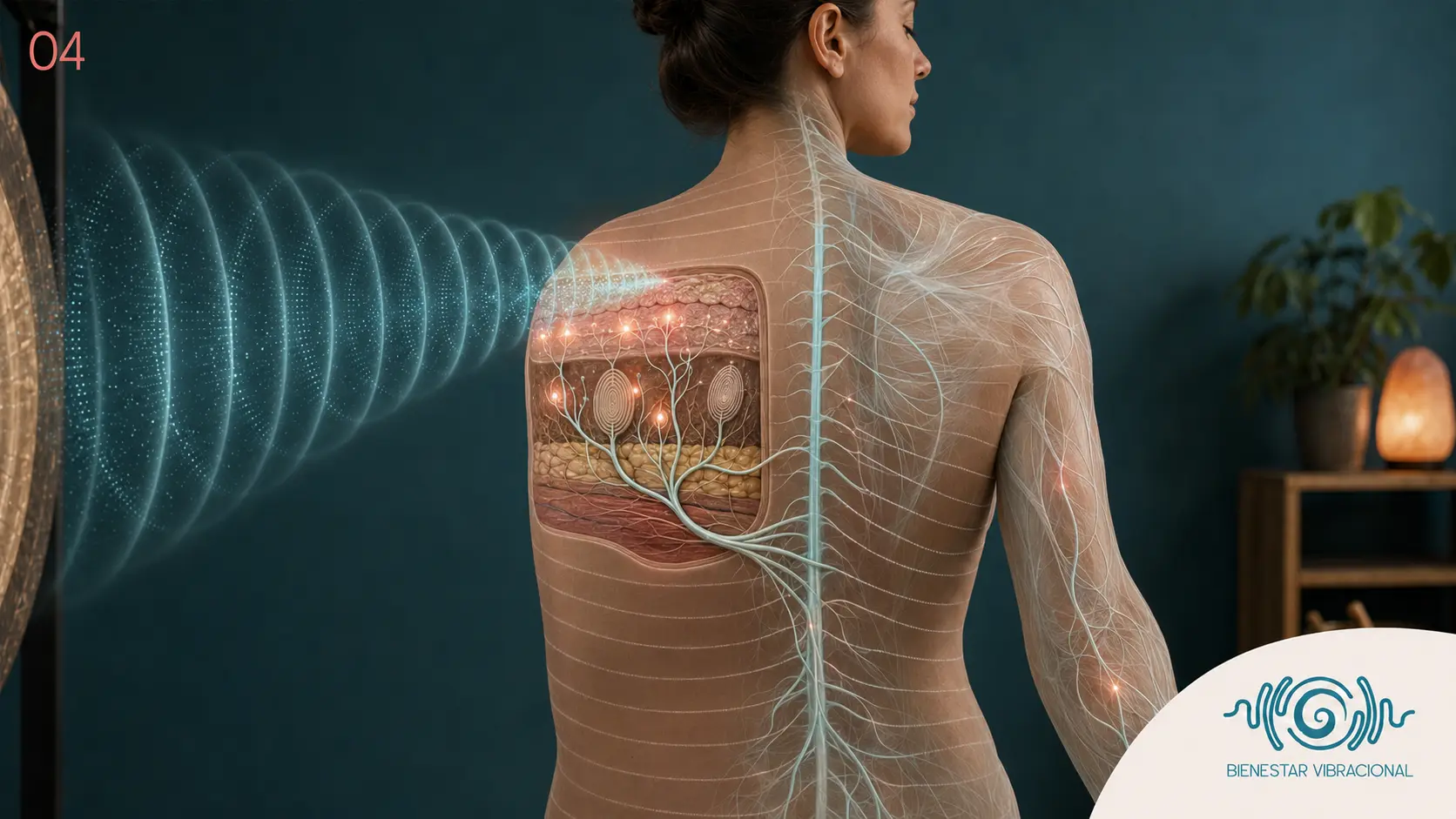 La vibración activa receptores de la piel y se transforma en señales nerviosas